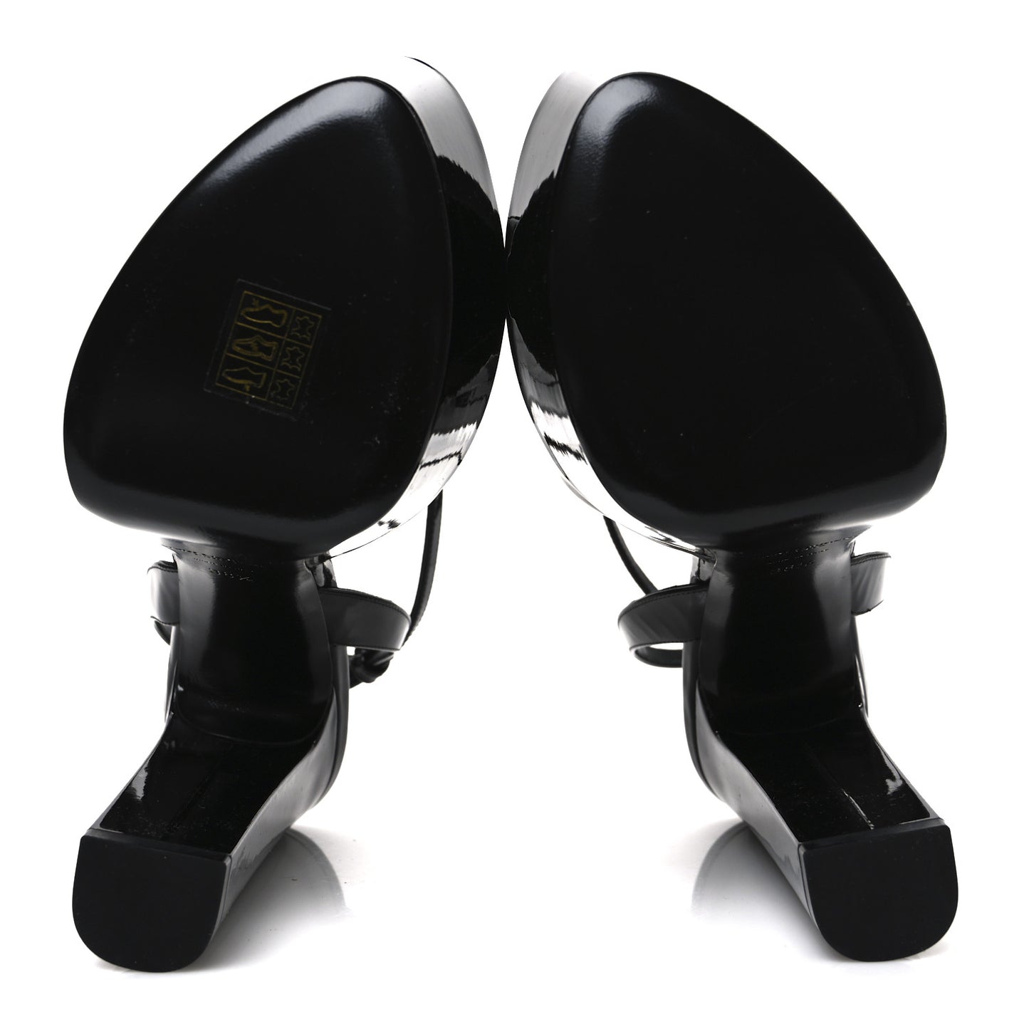 Patent Jodie 95 Platform Sandals 38.5 Black