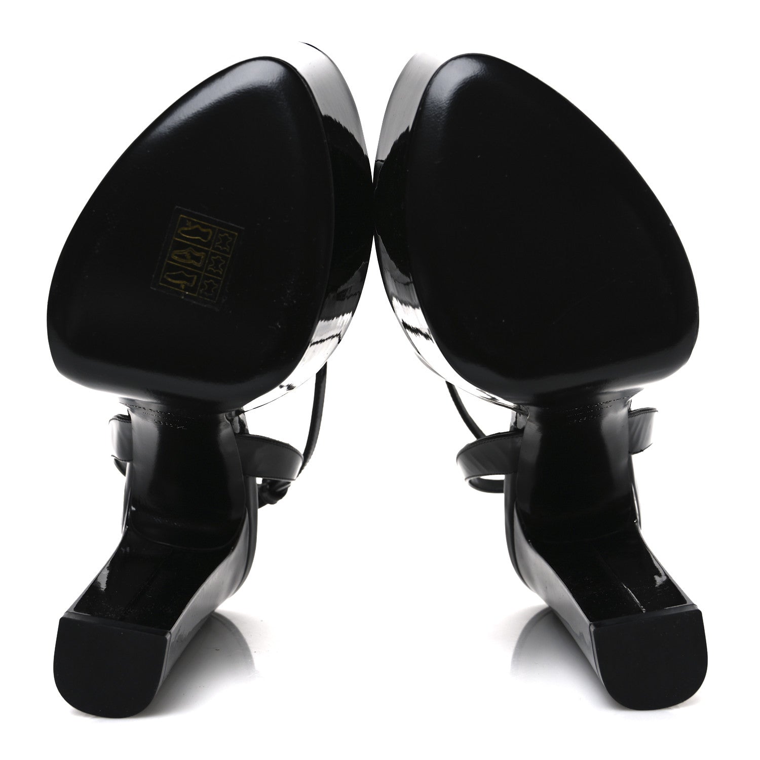 Saint Laurent Patent Jodie 95 Platform Sandals 38.5 Black 7 of 10
