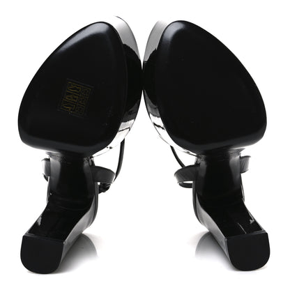 Saint Laurent Patent Jodie 95 Platform Sandals 38.5 Black 7 of 10
