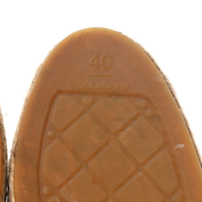 Chanel Lambskin CC Espadrilles 40 Beige Black 6 of 9