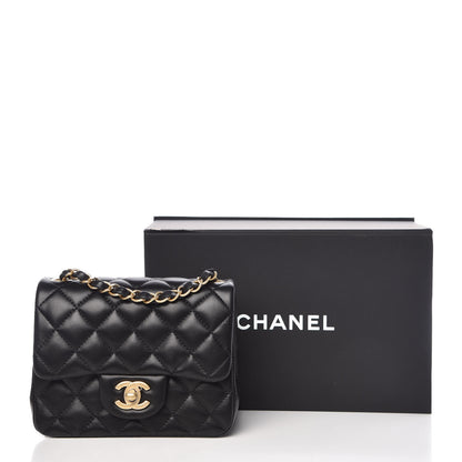Chanel Lambskin Quilted Mini Square Flap Black 11 of 11