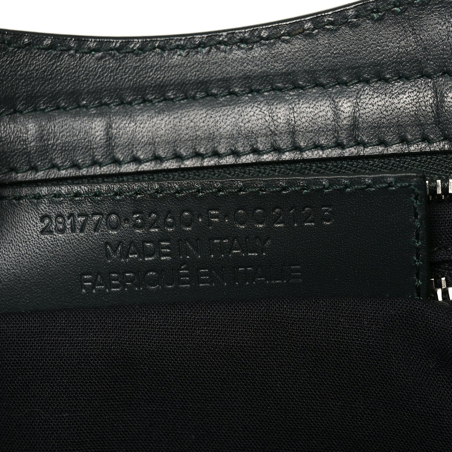 Smooth Calfskin Metallic Patent Giant 12 Silver Hardware City Vert Poker Fonce