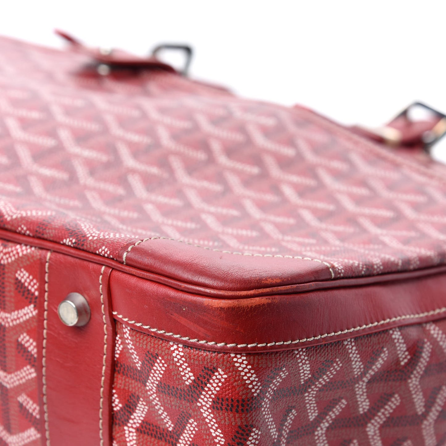 Goyardine Ambassade MM Briefcase Red