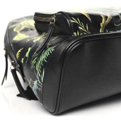 Gucci Calfskin Tropical Print Medium Day Backpack Black Multi 9 of 11