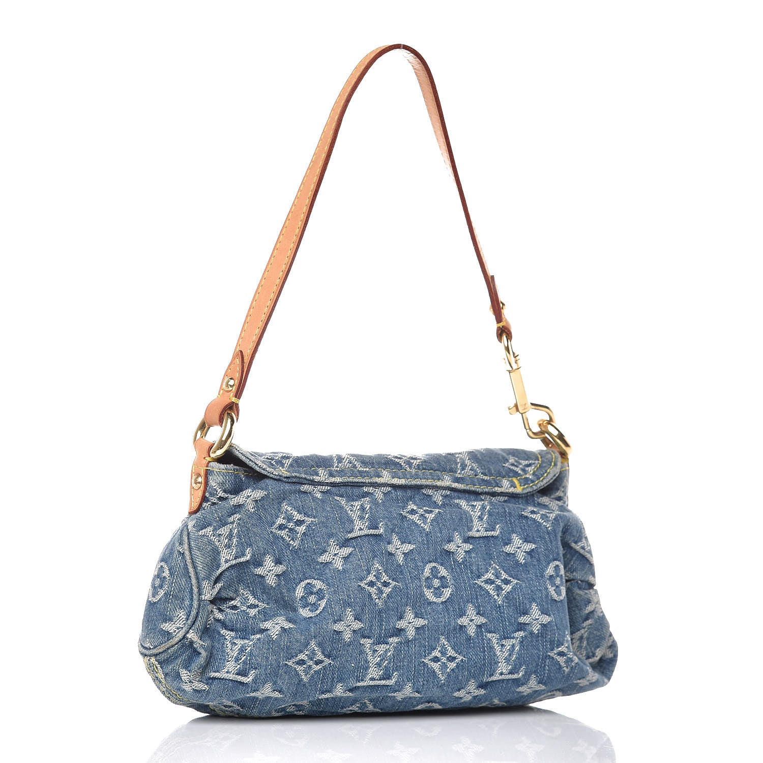 Louis Vuitton Monogram Denim Mini Pleaty Blue 3 of 9