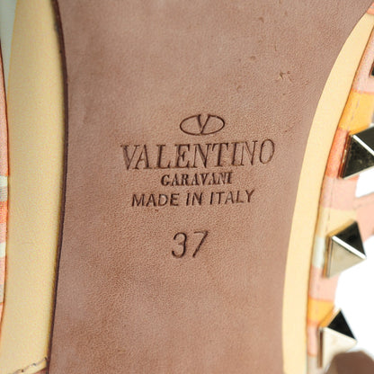 Valentino Garavani Nappa Native Couture 1975 Rockstud Ankle Strap 100mm Pumps 37 Mandarin Sorbet 6 of 7