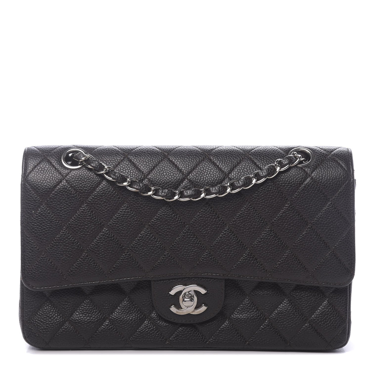 Chanel Caviar Quilted Medium Double Flap Brown 1 of 13