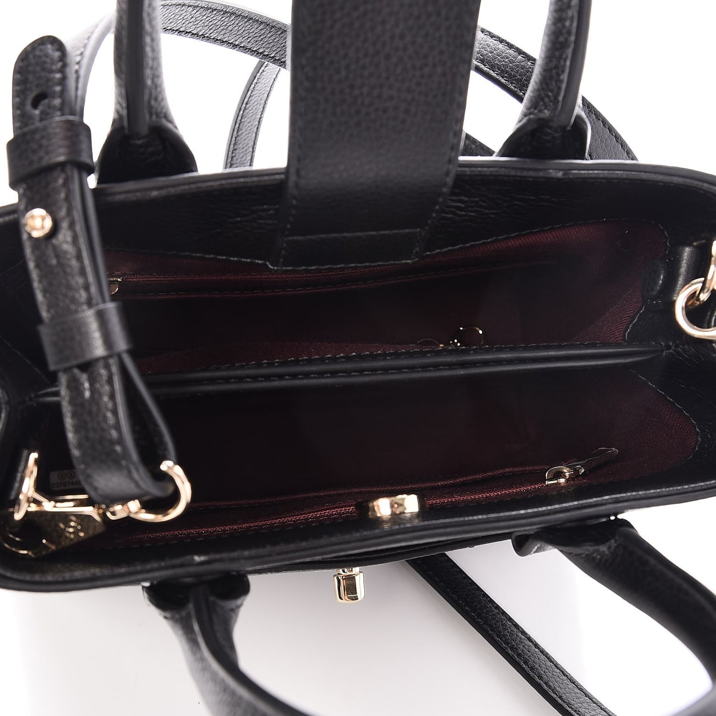 Grained Calfskin Mini Neo Executive Shopper Tote Black
