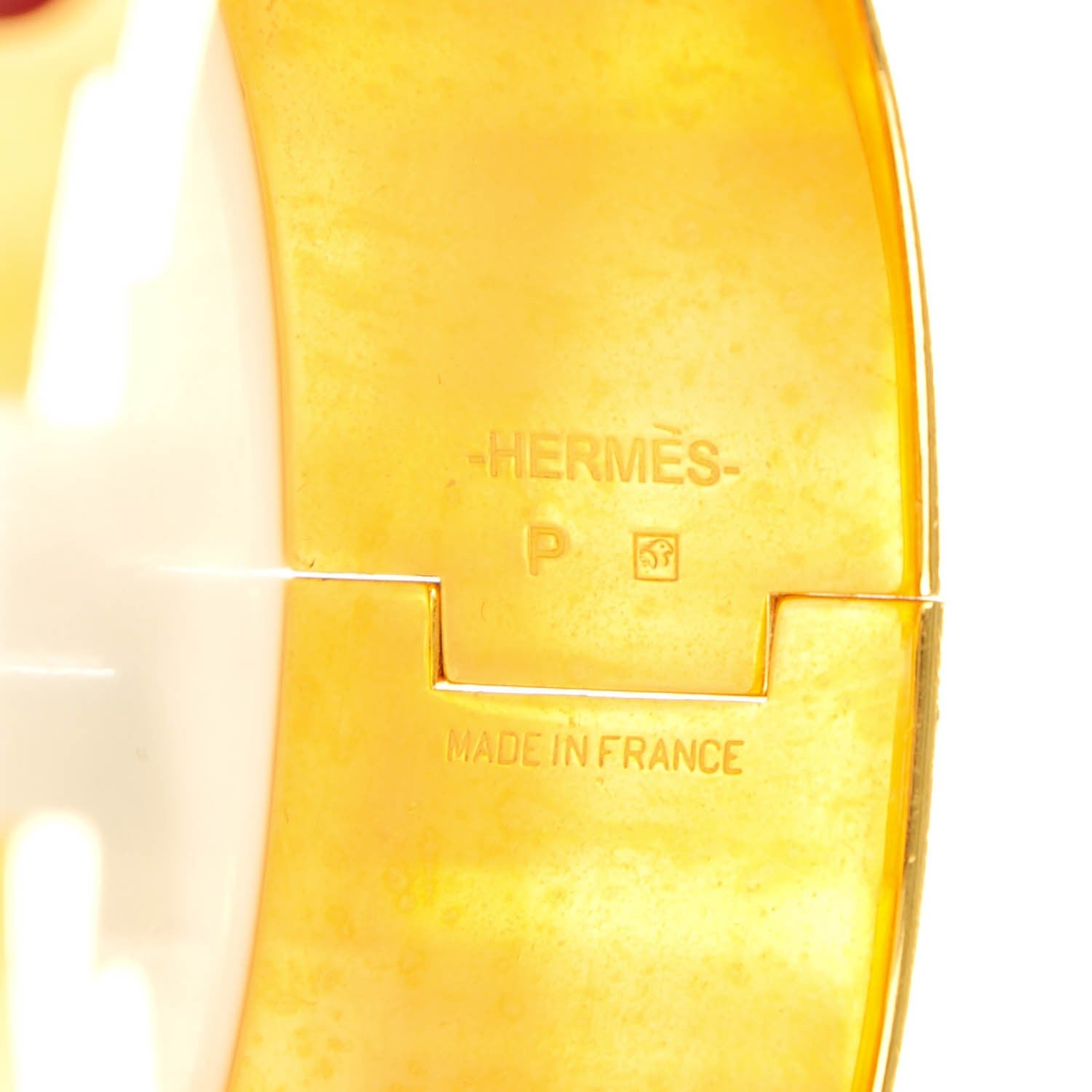 Hermes Enamel Wide Clic Clac H Bracelet PM Rouge H 4 of 5