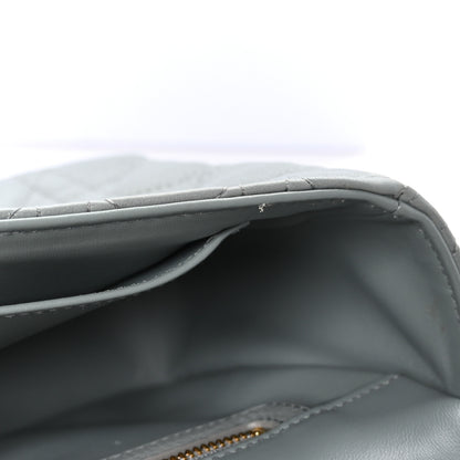 Christian Dior Grained Calfskin Cannage Large Caro Bag Grey Stone 11 of 12