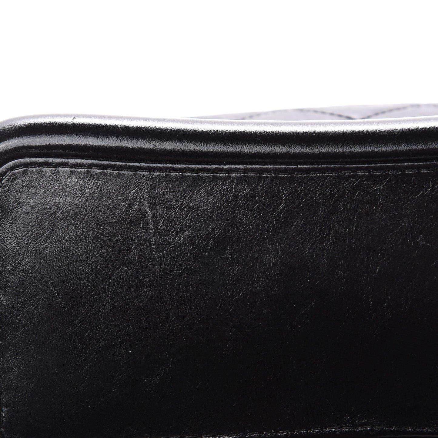Aged Calfskin Quilted Small Gabrielle Backpack Black