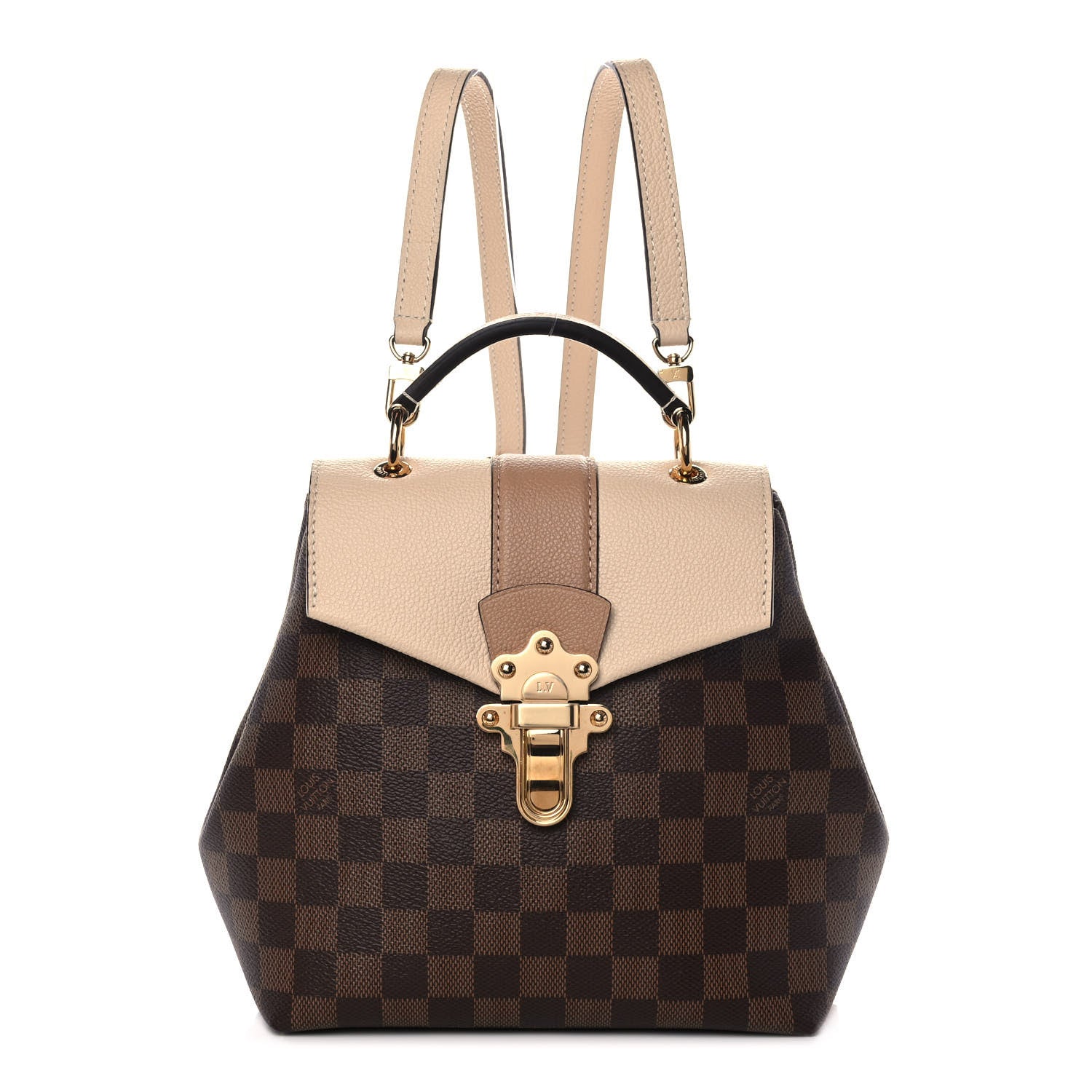 Louis Vuitton Damier Ebene Clapton Backpack Creme 1 of 10
