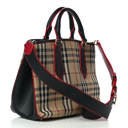Burberry Horseferry Check Medium Ballingdon Tote Honey Black 3 of 9