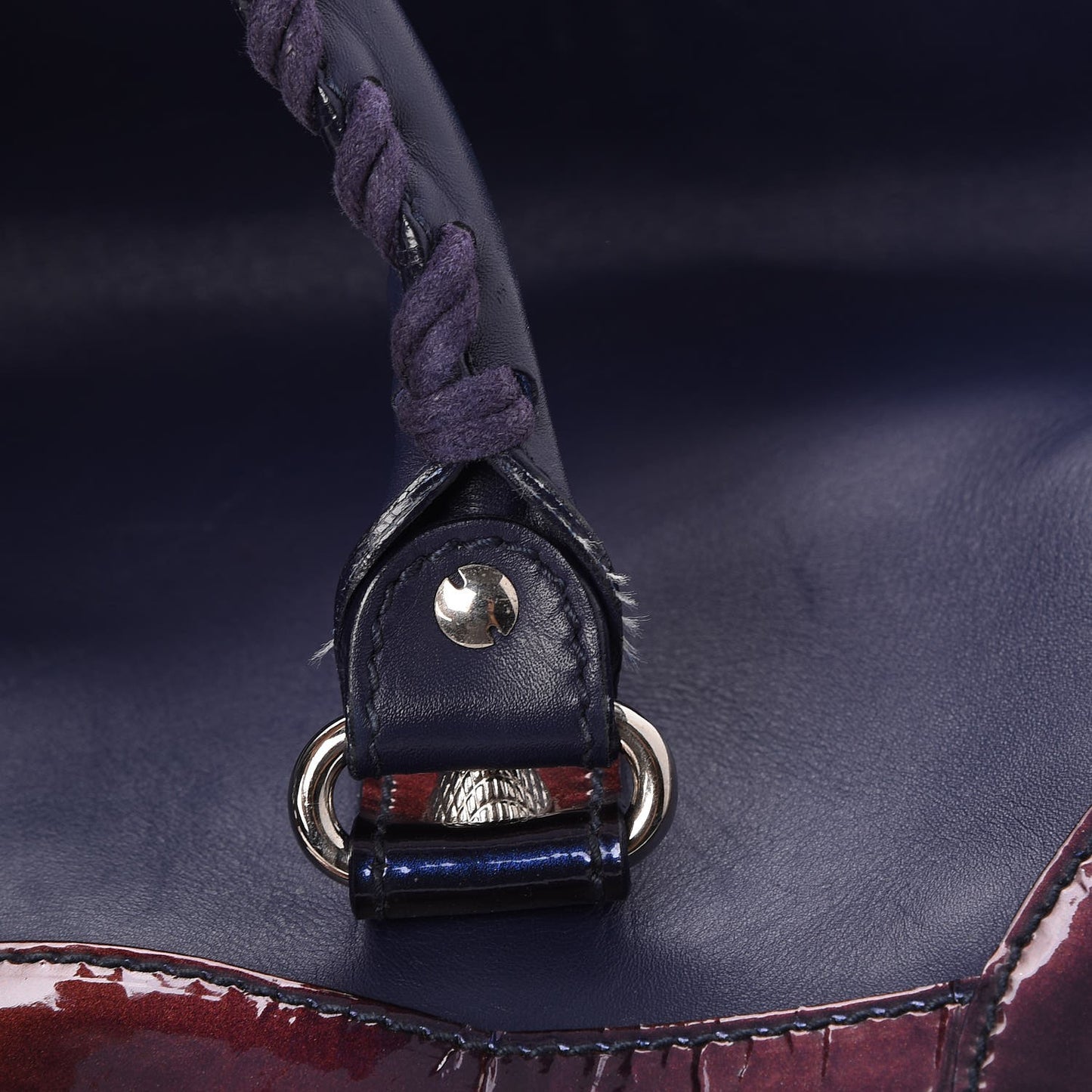 Smooth Calfskin Metallic Patent Giant 12 Silver Hardware City Ultraviolet