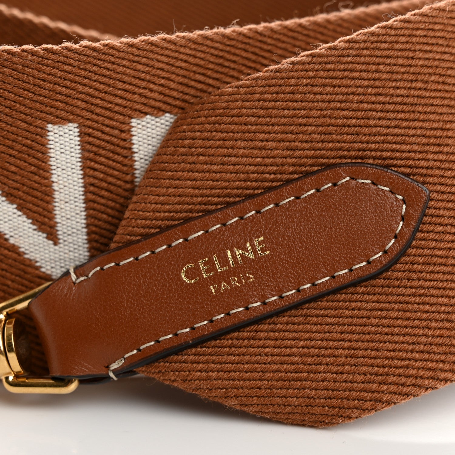 Celine Jacquard Wool Strap Light Brown 4 of 7