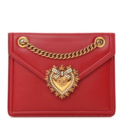 Dolce & Gabbana Smooth Calfskin Medium Devotion Crossbody Bag Poppy Red 1 of 15