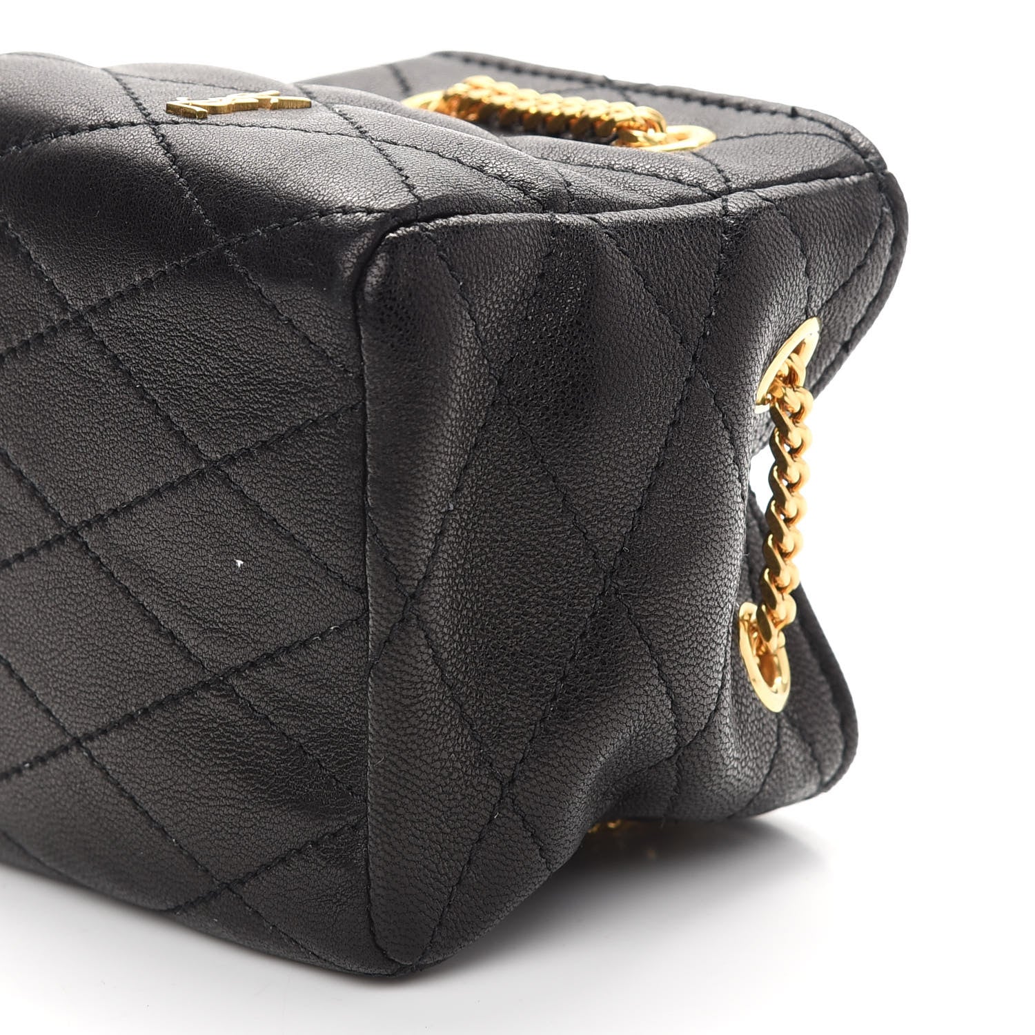 Saint Laurent Lambskin Quilted Baby Bucket Bag Black 8 of 8