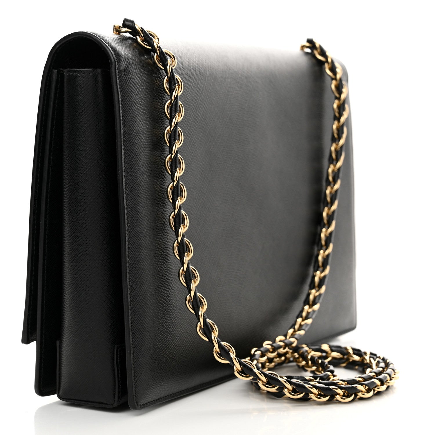 Salvatore Ferragamo Printed Calfskin Ginny Shoulder Bag Black 3 of 11