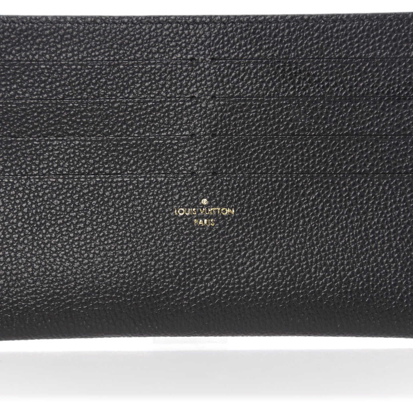 Calfskin Felicie Chain Wallet Card Holder Insert Black