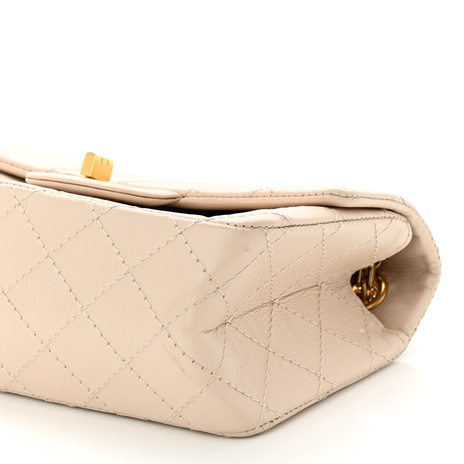 Chanel Aged Calfskin Quilted 2.55 Reissue Mini Flap Light Beige 10 of 12