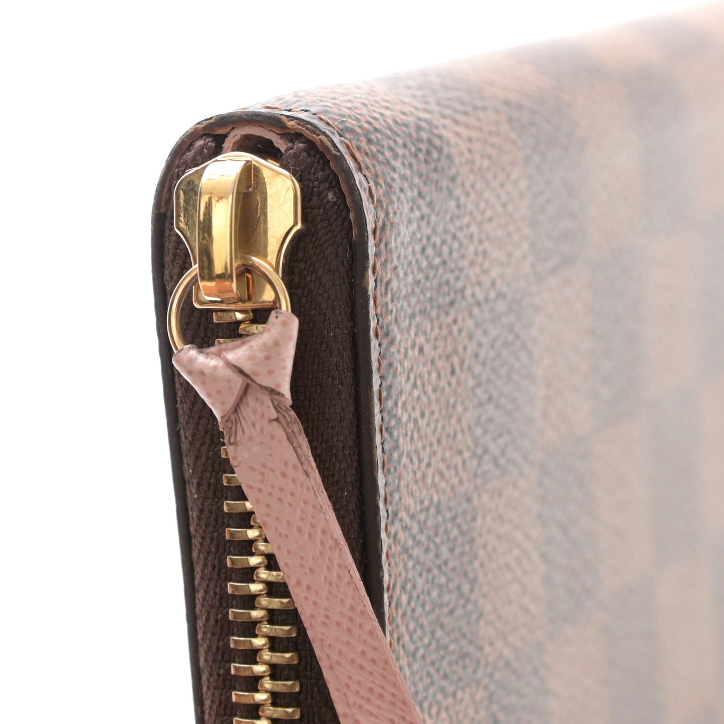 Damier Ebene Clemence Wallet Rose Ballerine