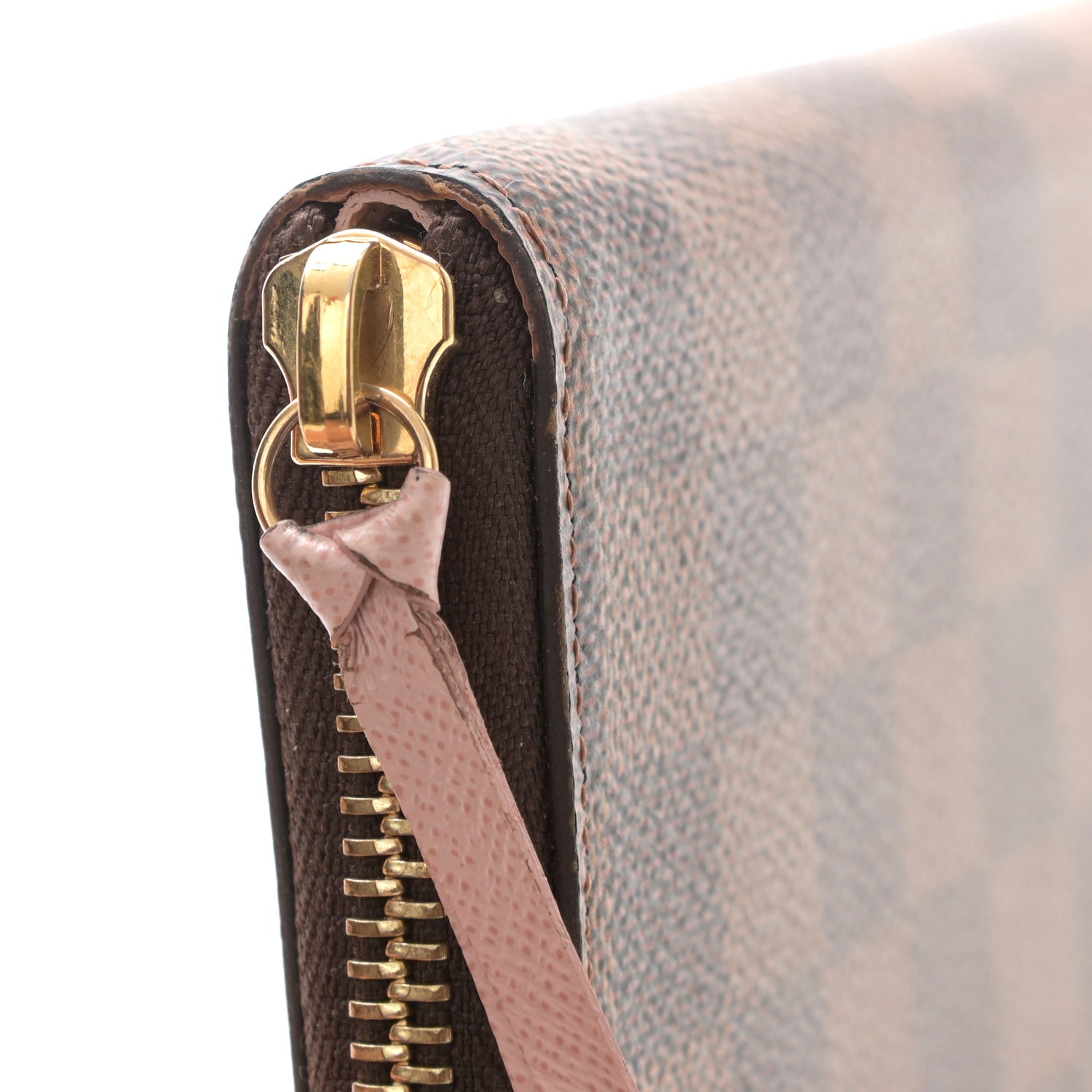 Louis Vuitton Damier Ebene Clemence Wallet Rose Ballerine 7 of 11