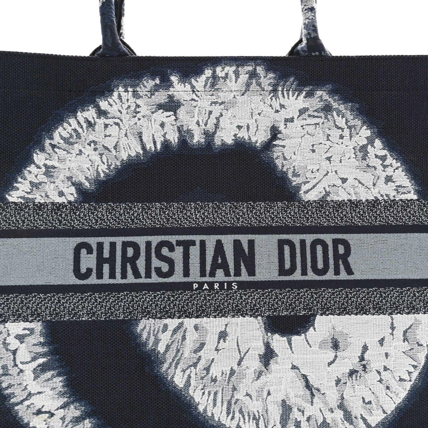Christian Dior Canvas Embroidered Tie Dye Book Tote Blue Multicolor 8 of 12