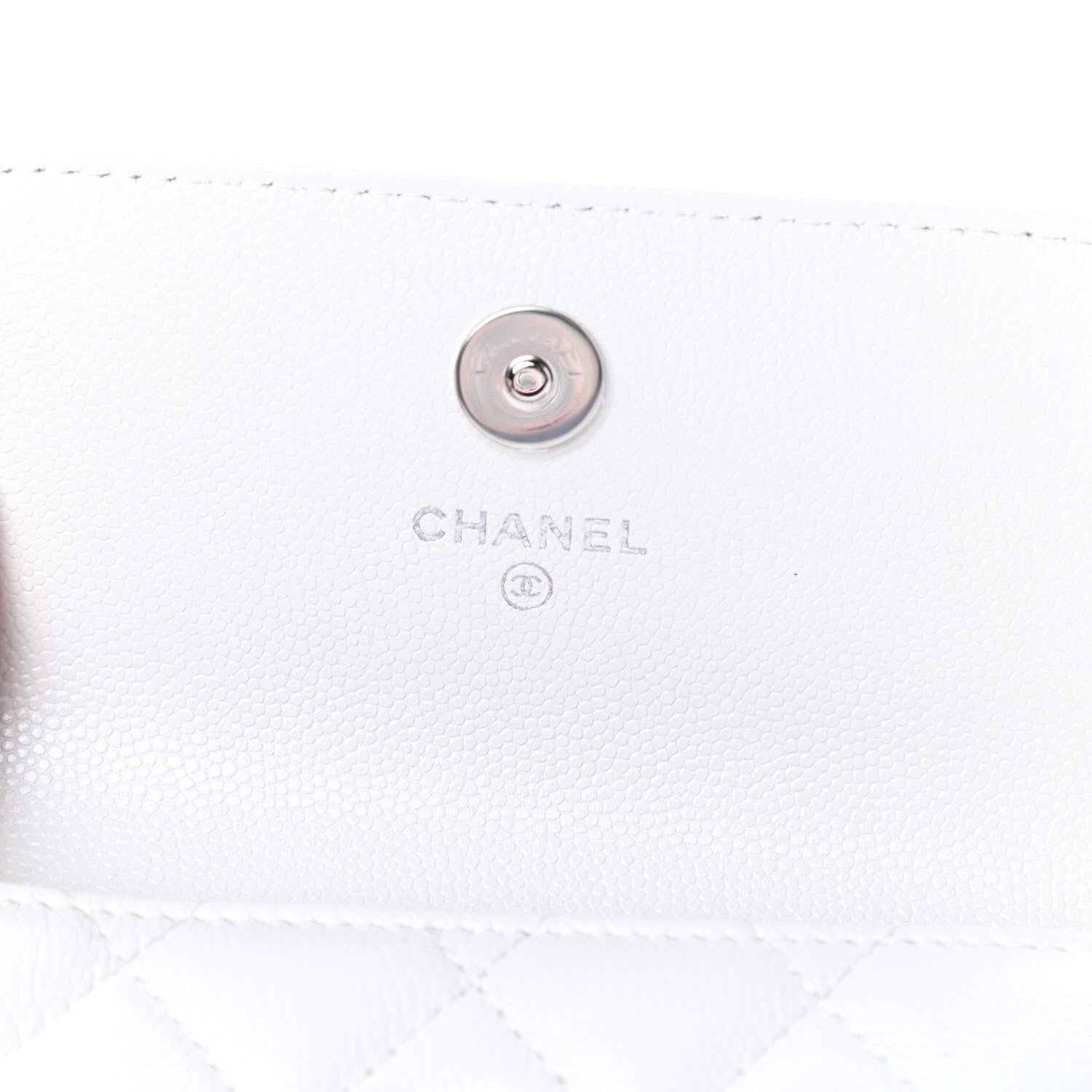 Chanel Caviar Quilted My Everything Belt Flap Card Holder White 6 of 12