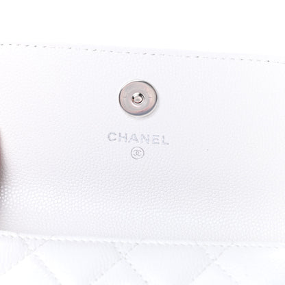 Chanel Caviar Quilted My Everything Belt Flap Card Holder White 6 of 12