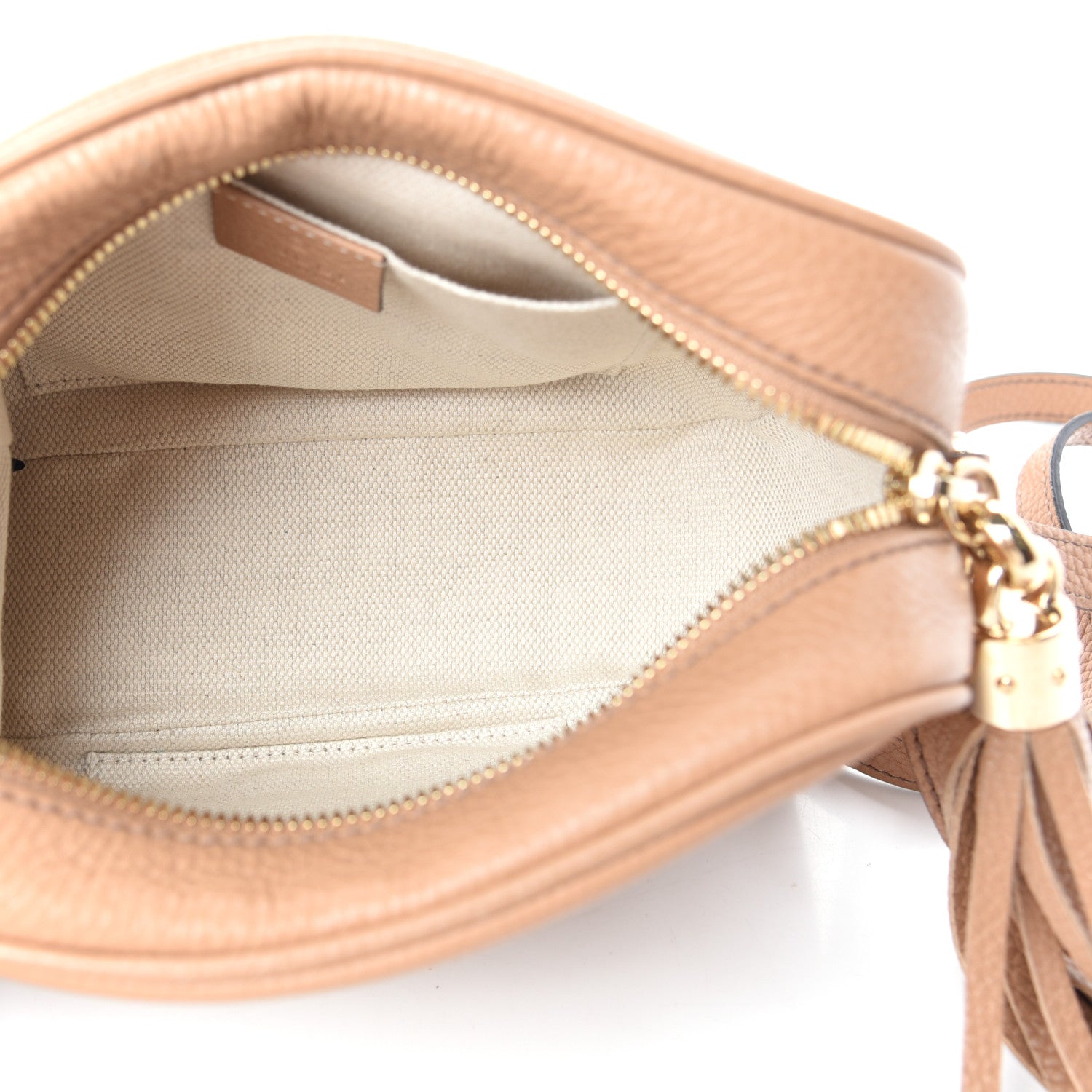 Gucci Pebbled Calfskin Small Soho Disco Bag Camelia 5 of 10