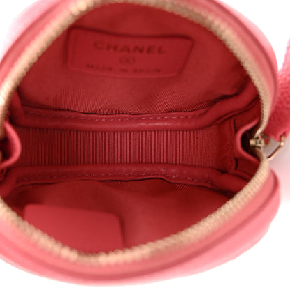 Chanel Caviar Quilted Zip Around Classic Coin Purse Pink 5 of 7