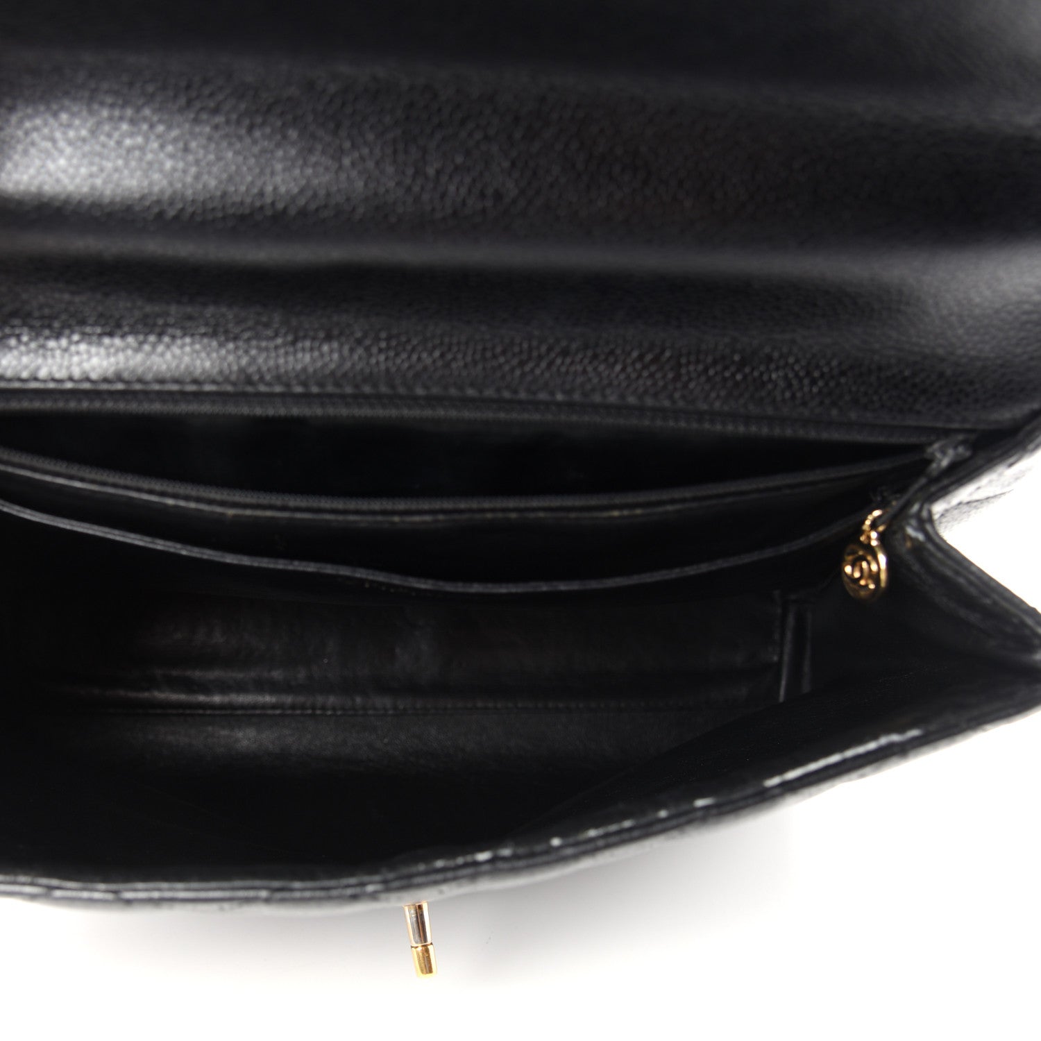 Chanel Caviar Quilted Jumbo Kelly Flap Black 5 of 9