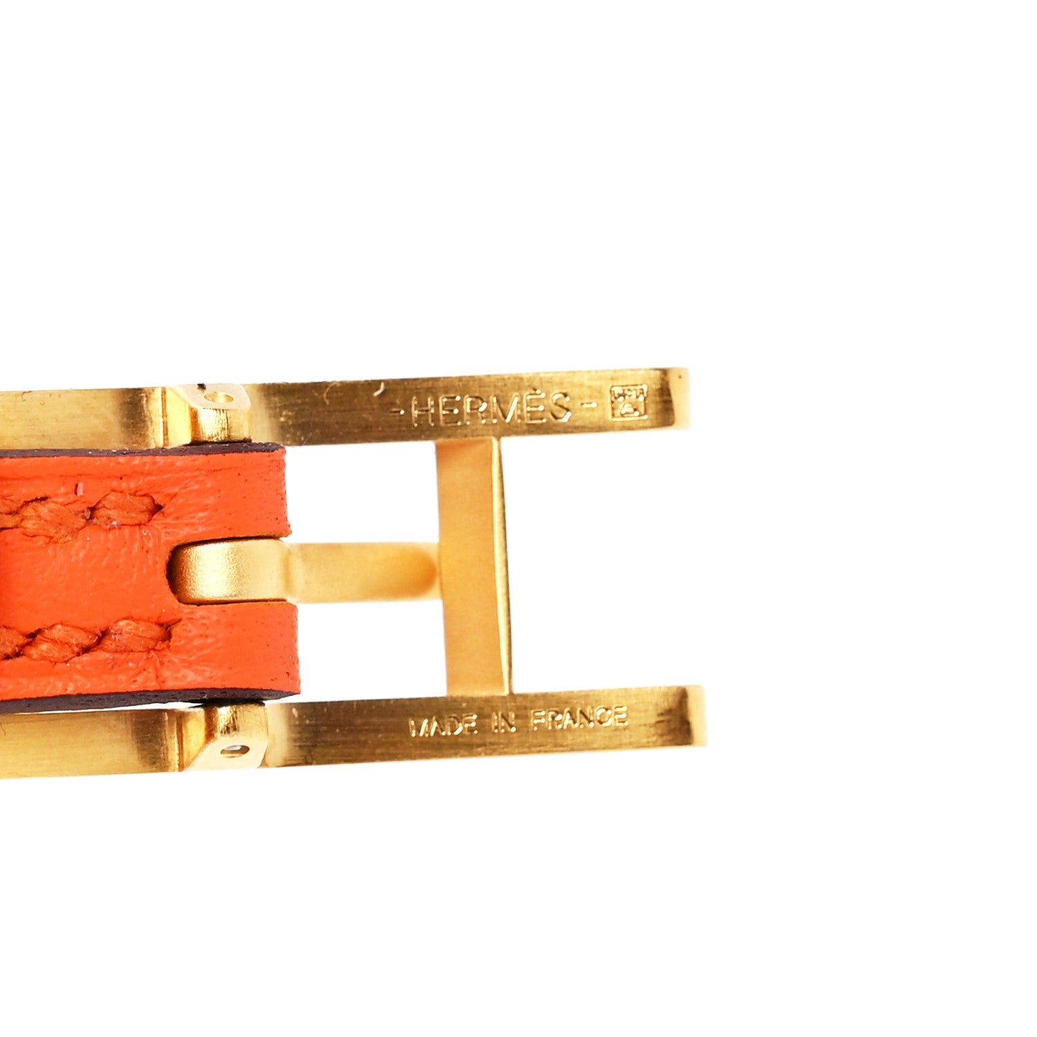 Hermes Swift Behapi Simple Tour Reversible Bracelet Orange 5 of 5