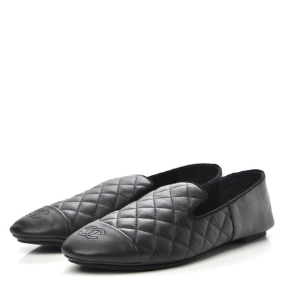 Chanel Lambskin Quilted Cap Toe Slipper With Pouch 41 Black 4 of 10