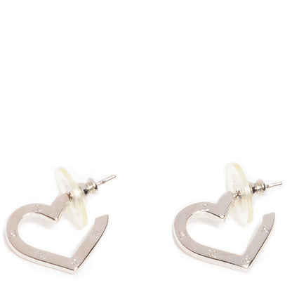 Chanel Heart CC Earrings Silver 1 of 4