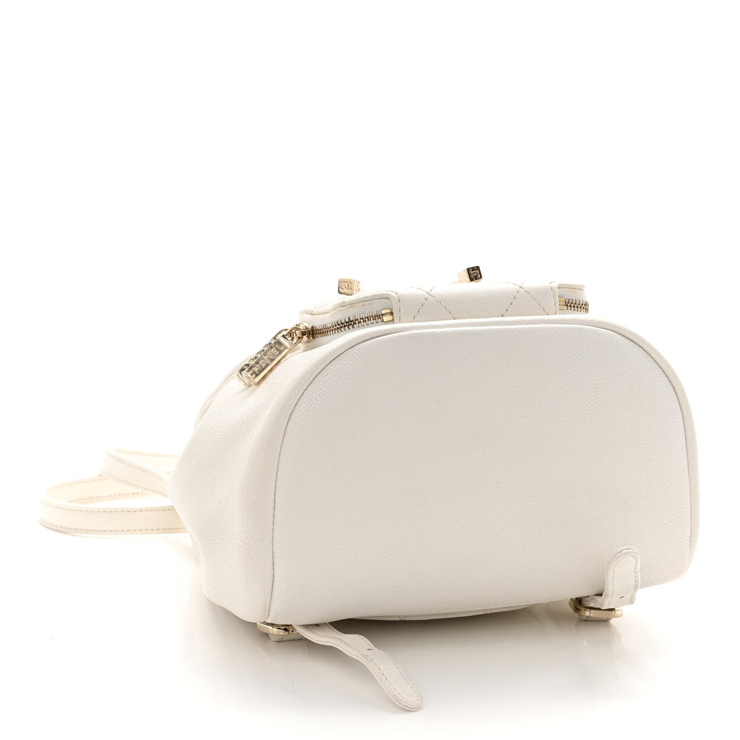 Caviar Quilted Mini Business Affinity Backpack White