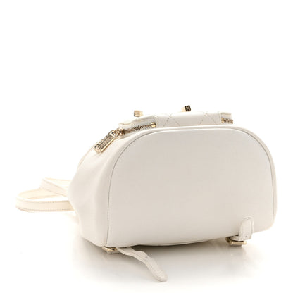Chanel Caviar Quilted Mini Business Affinity Backpack White 4 of 10