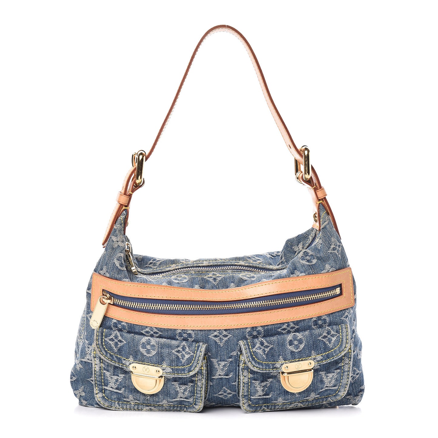 Monogram Denim Baggy PM Blue