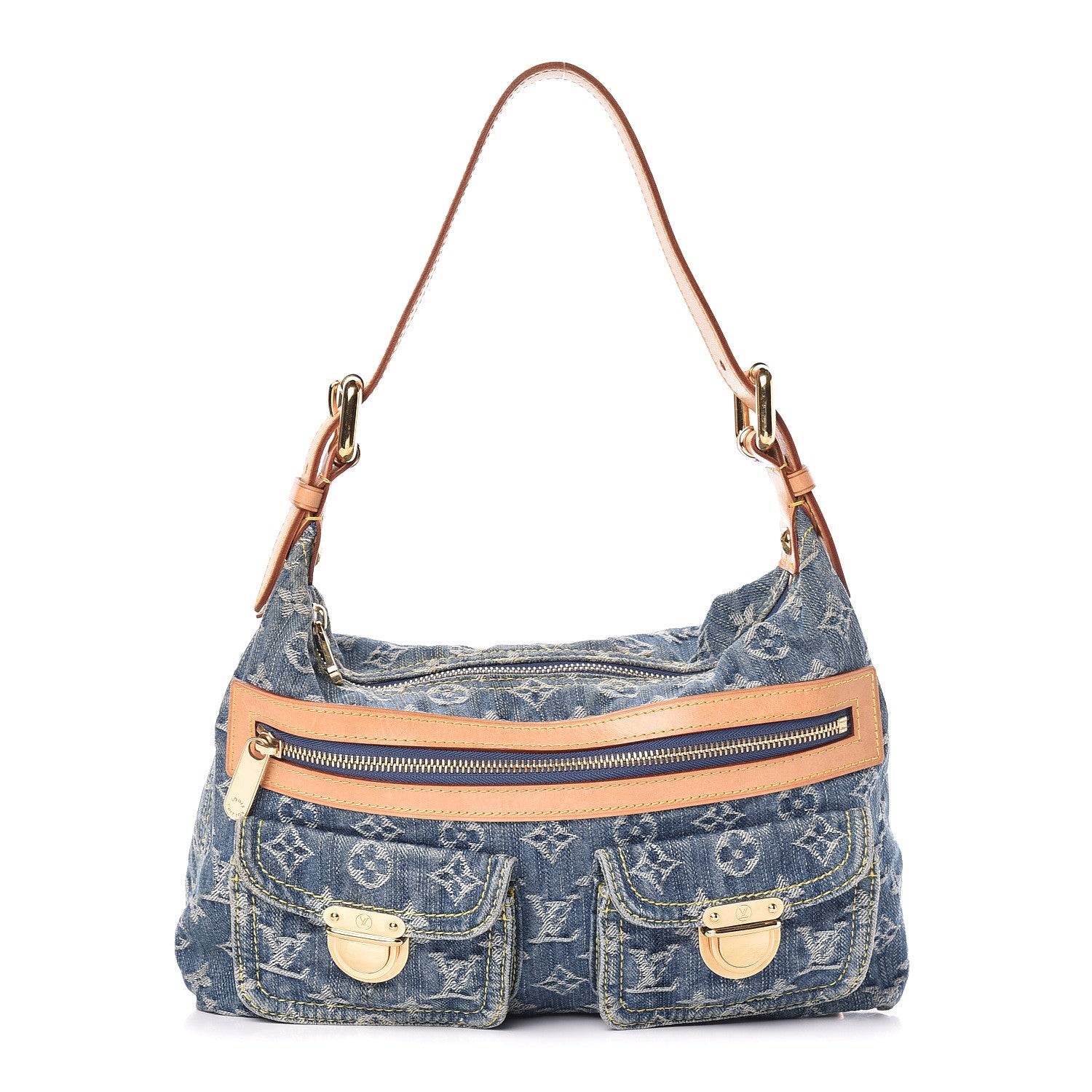 Louis Vuitton Monogram Denim Baggy PM Blue 1 of 12