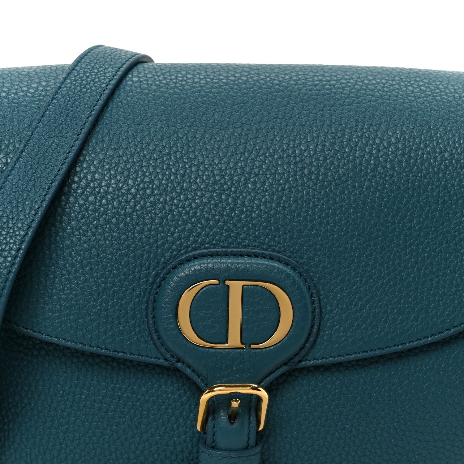 Christian Dior Grained Calfskin Medium Bobby Flap Steel Blue 7 of 10