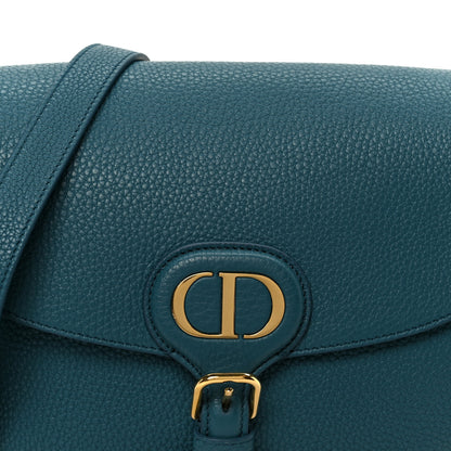 Christian Dior Grained Calfskin Medium Bobby Flap Steel Blue 7 of 10