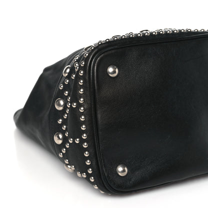 Saint Laurent Calfskin Small Y Studs Bucket Bag Black 7 of 8