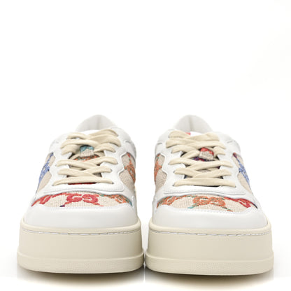 Gucci Dali Soft Calfskin GG Tennis Embossed Perforated Womens Platform 55mm Sneakers 40 White Multicolor 3 of 9
