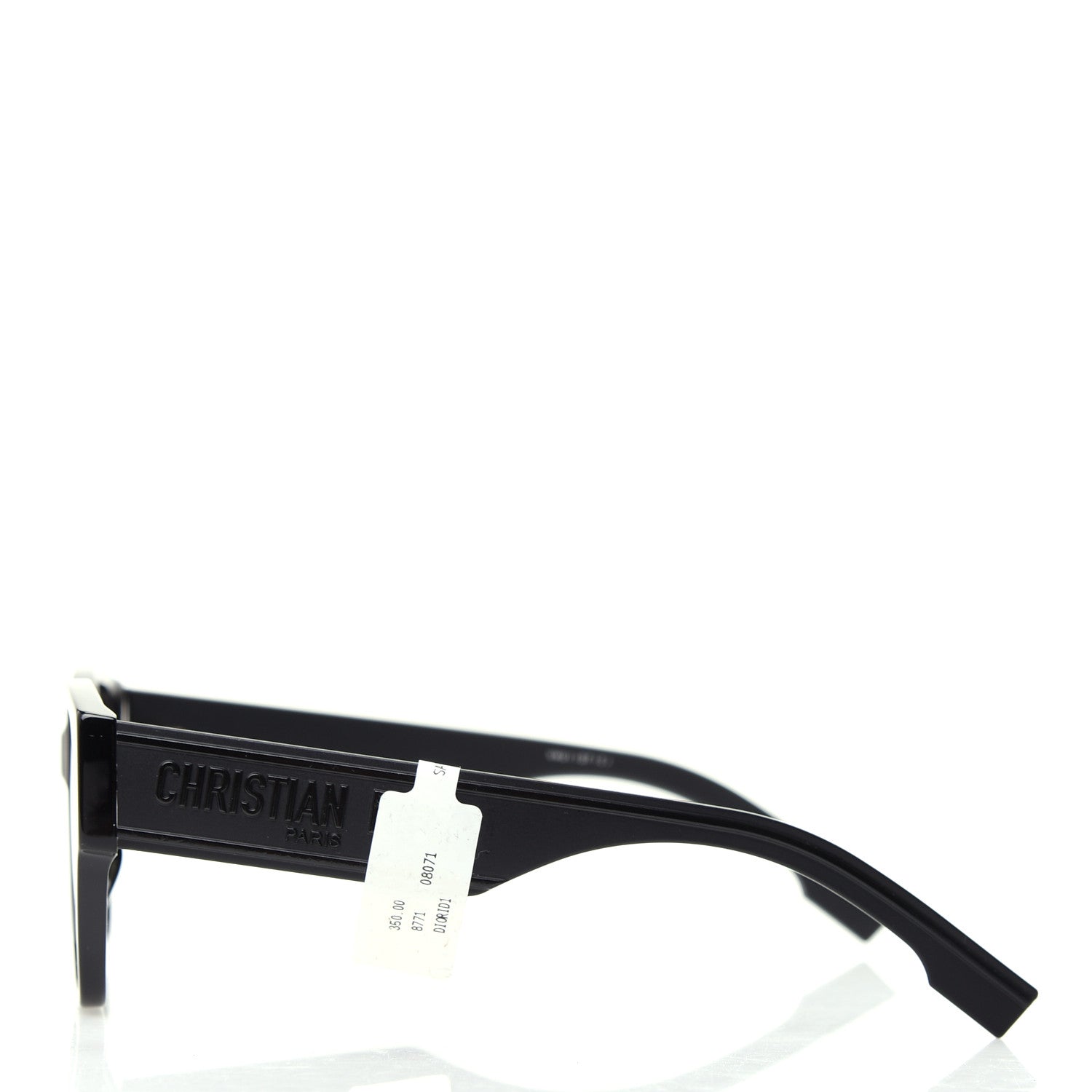 Christian Dior Acetate Square DiorID1 Sunglasses Black 3 of 6