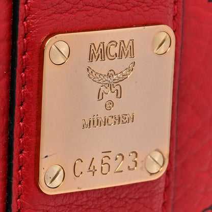 MCM Visetos Medium Liz Reversible Shopper Tote Ruby Red 9 of 17
