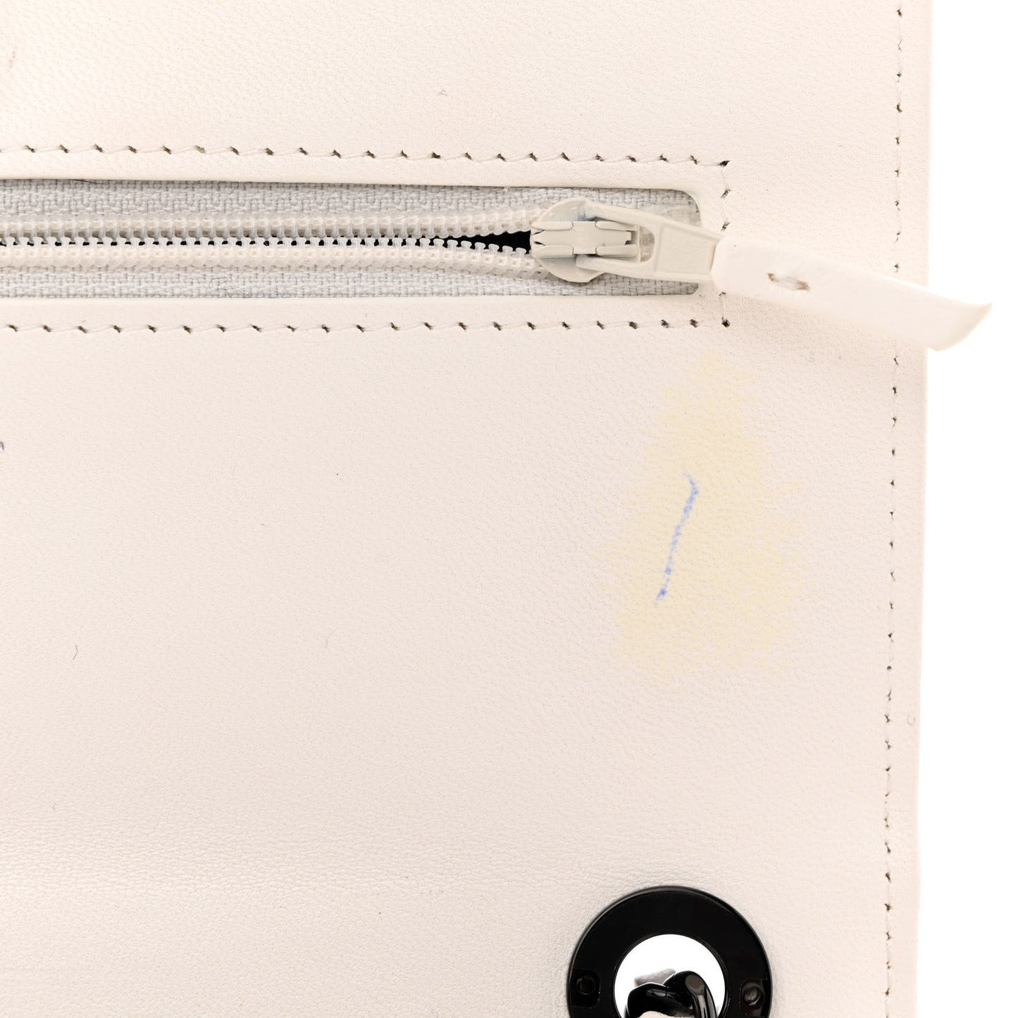 Lambskin Quilted Trendy CC Wallet On Chain WOC White