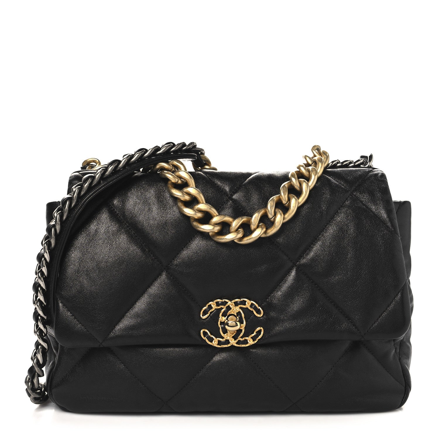Chanel Lambskin Quilted Large Chanel 19 Flap Black 1 of 11