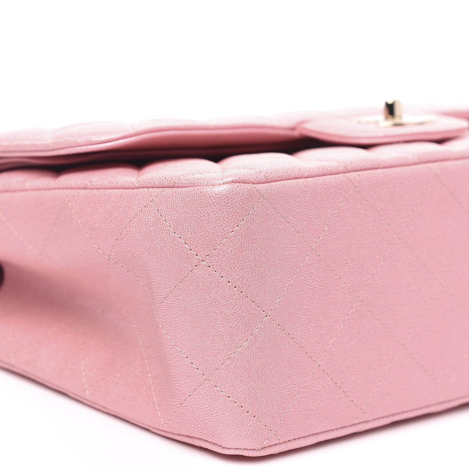 Chanel Iridescent Caviar Quilted Jumbo Double Flap Rose Pink 8 of 11