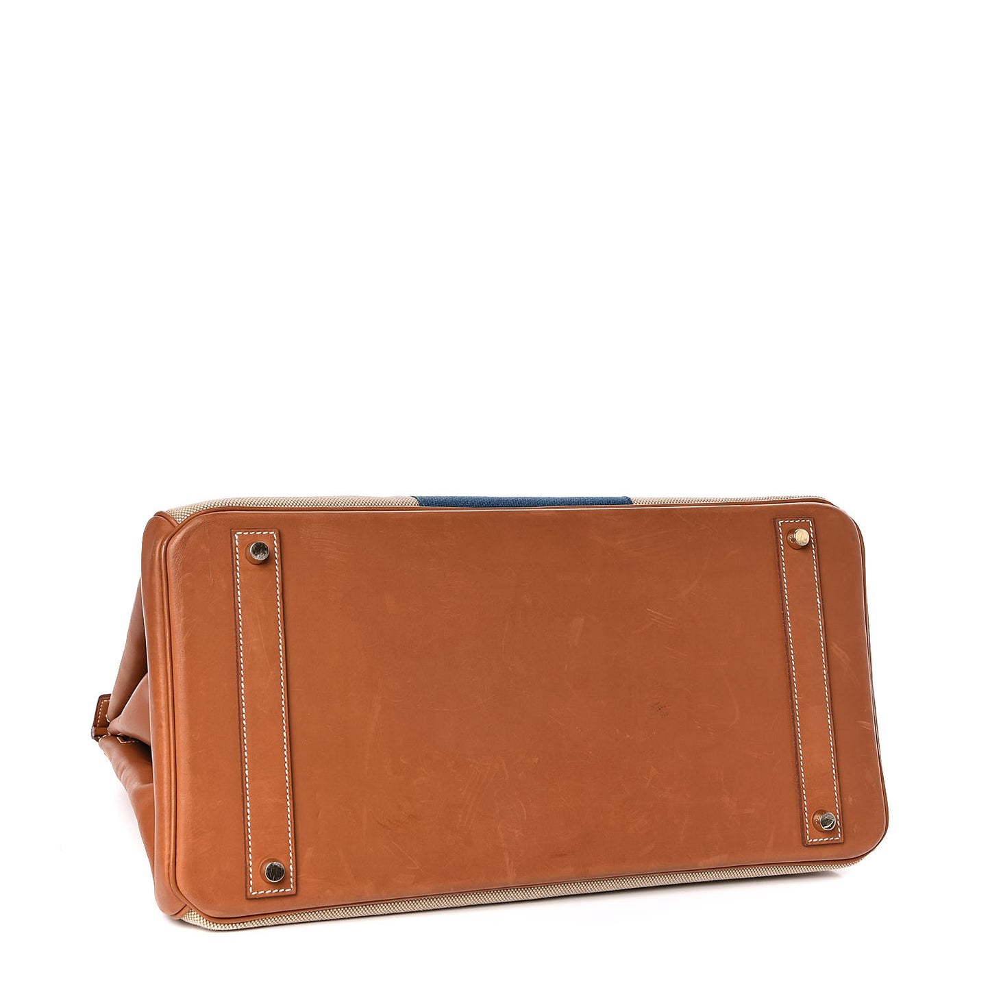 Toile Natural Barenia Flag Birkin 40 Fauve