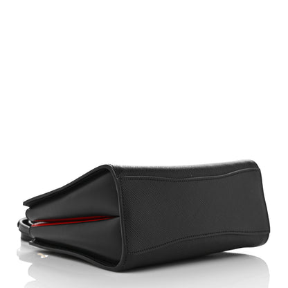 Prada Saffiano Cuir Mini Tote Black Fuoco 4 of 9